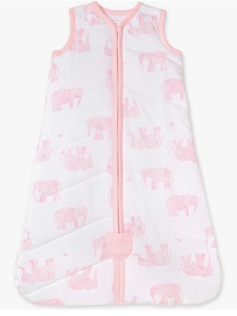 Burt's Bees Baby White and Light Pink Infant Sleeveless Sleep Sack